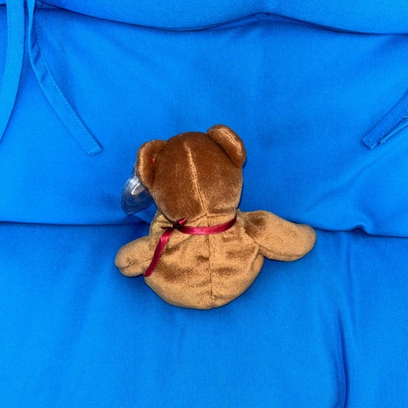 TY Beanie Baby Bear Original Teddy Date Of Brith 11/28/1995 NWTS BrownRed - Picture 2 of 6